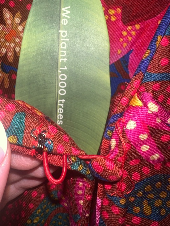 Farm Rio Snake Garden Red Floral Mini Dress NWT Large Tropical Boho - Picture 16 of 16